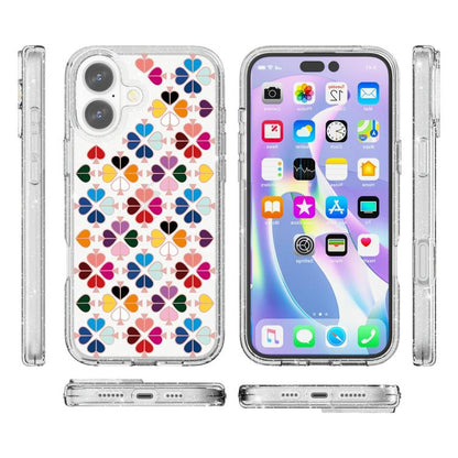 Glittering Crystal Red Heart Pattern Phone Case, For iPhone 16 Plus, For iPhone 16, For iPhone 15 Pro Max, For iPhone 15 Pro