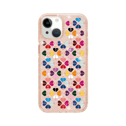 Glittering Crystal Red Heart Pattern Phone Case, For iPhone 15 Plus, For iPhone 15, For iPhone 14 Plus, For iPhone 14