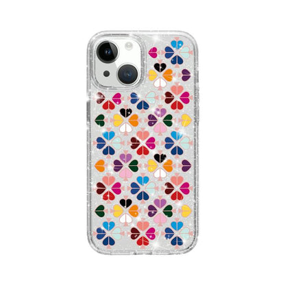 Glittering Crystal Red Heart Pattern Phone Case, For iPhone 15 Plus, For iPhone 15, For iPhone 14 Plus, For iPhone 14