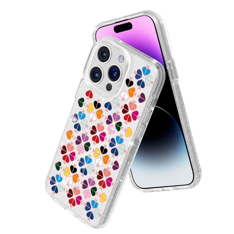 Glittering Crystal Red Heart Pattern Phone Case, For iPhone 14 Pro, For iPhone 14 Pro Max, For iPhone 13 Pro Max, For iPhone 13 Pro