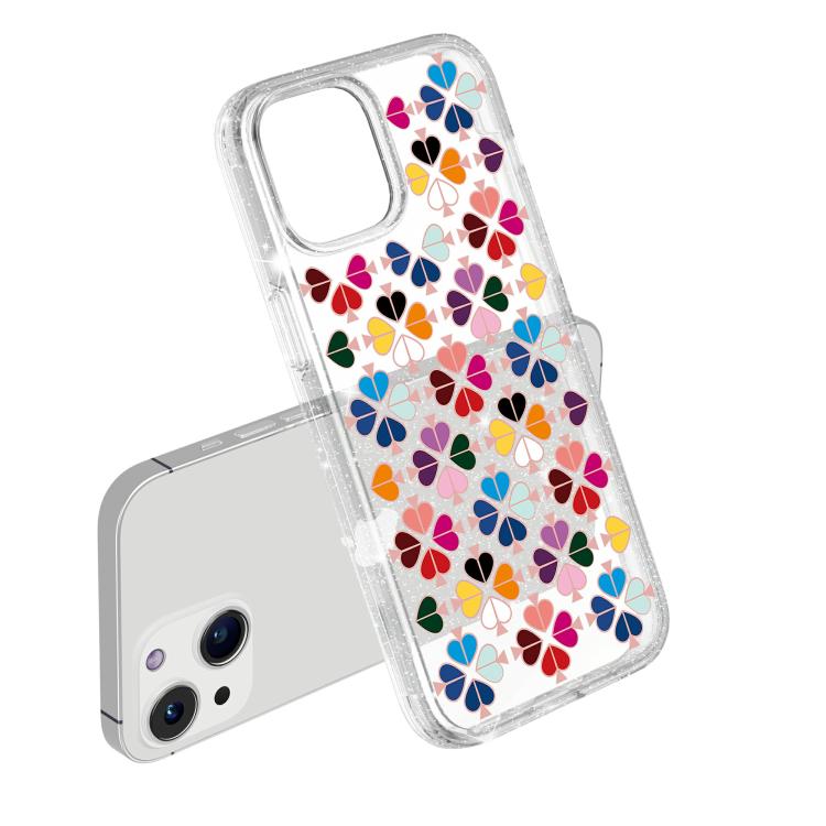 Glittering Crystal Red Heart Pattern Phone Case, For iPhone 13