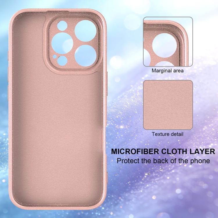 Fine Hole Glossy Glitter Magnetic TPU Phone Case with Same Color Hand Strap, For iPhone 16 Pro, For iPhone 16 Plus, For iPhone 16