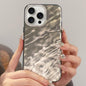 Rhinestone Lens Frame Wrinkled Design Phone Case, For iPhone 17 Pro Max, For iPhone 17 Pro, For iPhone 17, For iPhone Air, For iPhone 16 Pro Max, For iPhone 16 Pro, For iPhone 16, For iPhone 15 Pro Max
