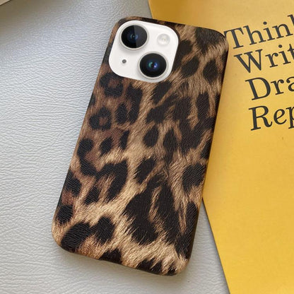 Leopard Print Leather-Textured PU Phone Case, For iPhone 15 Pro, For iPhone 15 Plus, For iPhone 15, For iPhone 14 Plus, For iPhone 14, For iPhone 14 Pro, For iPhone 14 Pro Max, For iPhone 13 Pro Max