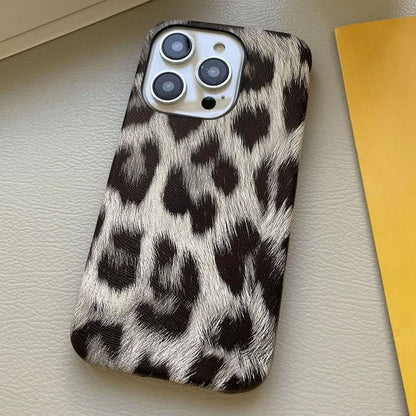 Leopard Print Leather-Textured PU Phone Case, For iPhone 17 Pro Max, For iPhone 17 Pro, For iPhone 17, For iPhone 16 Pro Max, For iPhone 16 Pro, For iPhone 16 Plus, For iPhone 16, For iPhone 15 Pro Max