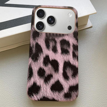 Leopard Print Leather-Textured PU Phone Case, For iPhone 17 Pro Max, For iPhone 17 Pro, For iPhone 17, For iPhone 16 Pro Max, For iPhone 16 Pro, For iPhone 16 Plus, For iPhone 16, For iPhone 15 Pro Max
