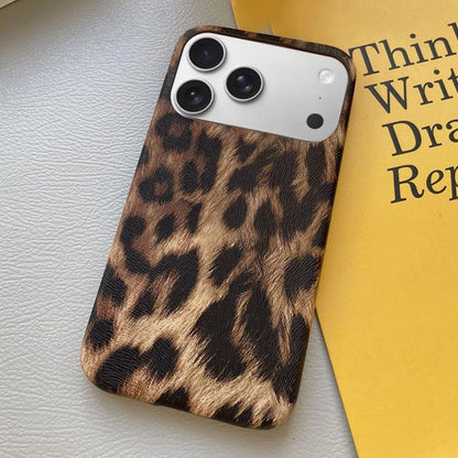 Leopard Print Leather-Textured PU Phone Case, For iPhone 17 Pro Max, For iPhone 17 Pro, For iPhone 17, For iPhone 16 Pro Max, For iPhone 16 Pro, For iPhone 16 Plus, For iPhone 16, For iPhone 15 Pro Max