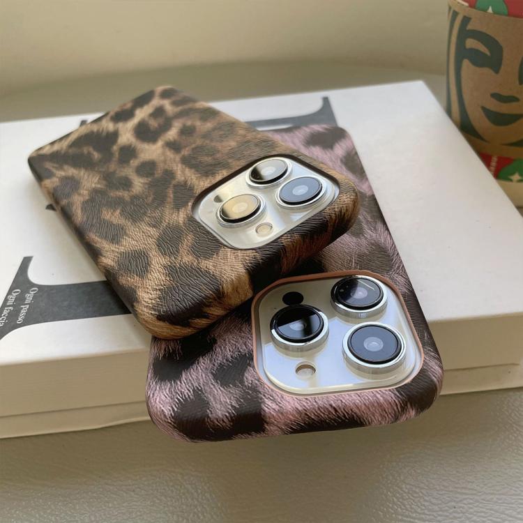 Leopard Print Leather-Textured PU Phone Case, For iPhone 17 Pro Max, For iPhone 17 Pro, For iPhone 17, For iPhone 16 Pro Max, For iPhone 16 Pro, For iPhone 16 Plus, For iPhone 16, For iPhone 15 Pro Max