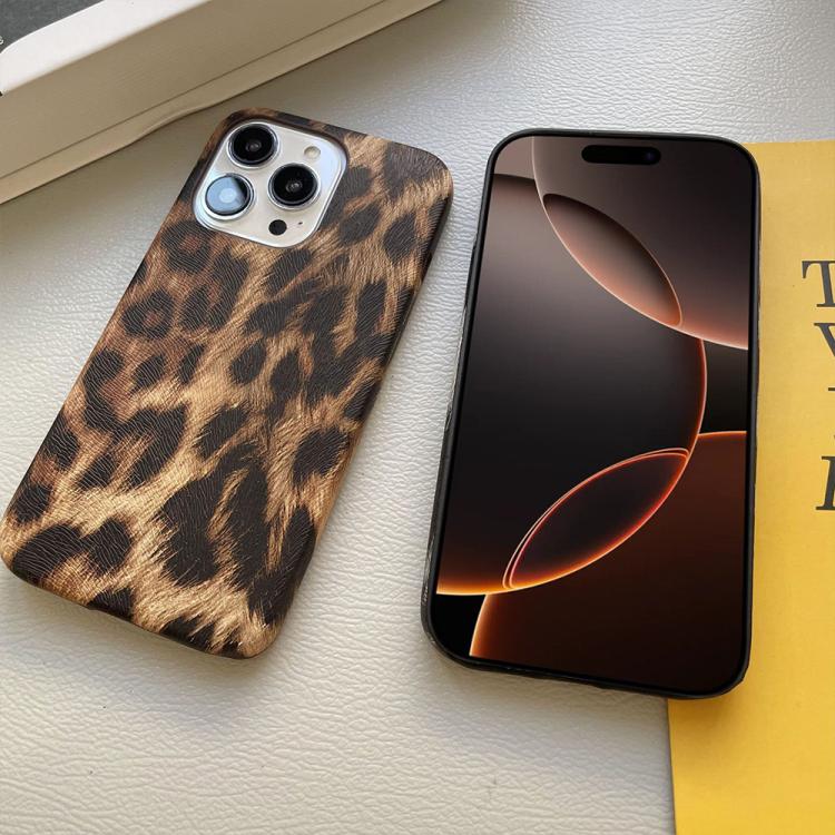 Leopard Print Leather-Textured PU Phone Case, For iPhone 17 Pro Max, For iPhone 17 Pro, For iPhone 17, For iPhone 16 Pro Max, For iPhone 16 Pro, For iPhone 16 Plus, For iPhone 16, For iPhone 15 Pro Max