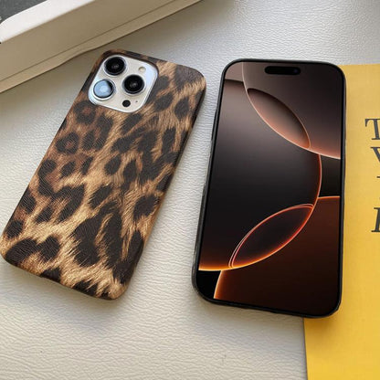 Leopard Print Leather-Textured PU Phone Case, For iPhone 13 Pro, For iPhone 13, For iPhone 12, For iPhone 12 Pro Max, For iPhone 12 Pro, For iPhone 11 Pro Max, For iPhone 11, For iPhone 11 Pro