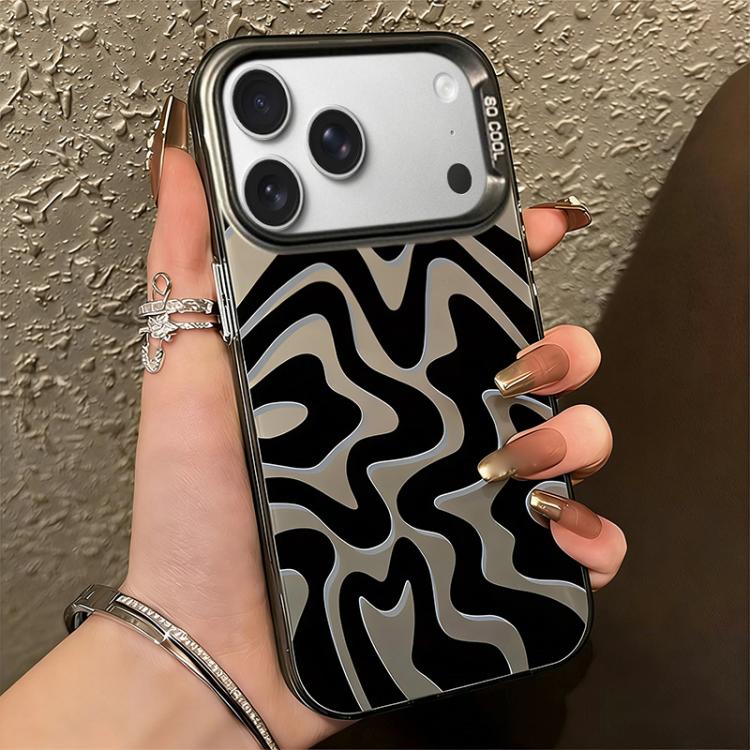 Wavy Stripes Pattern Frosted IMD 2-in-1 PC Phone Case, For iPhone 17e / 16e, For iPhone 17 Pro Max, For iPhone 17 Pro, For iPhone 17