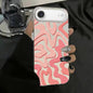 Wavy Stripes Pattern Frosted IMD 2-in-1 PC Phone Case, For iPhone Air, For iPhone 16 Pro Max, For iPhone 16 Pro, For iPhone 16 Plus