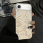 Wavy Stripes Pattern Frosted IMD 2-in-1 PC Phone Case, For iPhone Air, For iPhone 16 Pro Max, For iPhone 16 Pro, For iPhone 16 Plus