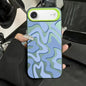 Wavy Stripes Pattern Frosted IMD 2-in-1 PC Phone Case, For iPhone Air, For iPhone 16 Pro Max, For iPhone 16 Pro, For iPhone 16 Plus