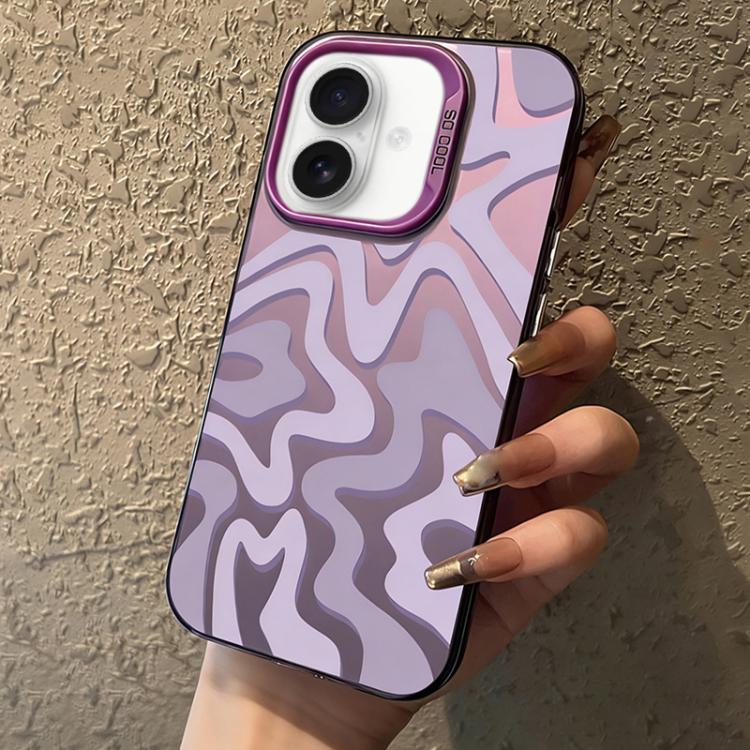 Wavy Stripes Pattern Frosted IMD 2-in-1 PC Phone Case, For iPhone Air, For iPhone 16 Pro Max, For iPhone 16 Pro, For iPhone 16 Plus