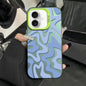 Wavy Stripes Pattern Frosted IMD 2-in-1 PC Phone Case, For iPhone Air, For iPhone 16 Pro Max, For iPhone 16 Pro, For iPhone 16 Plus