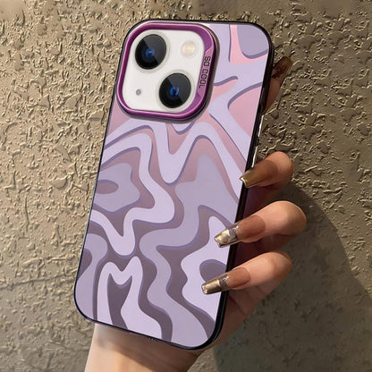 Wavy Stripes Pattern Frosted IMD 2-in-1 PC Phone Case, For iPhone 15, For iPhone 14 Plus, For iPhone 14, For iPhone 14 Pro