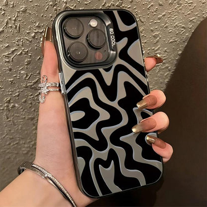 Wavy Stripes Pattern Frosted IMD 2-in-1 PC Phone Case, For iPhone 15, For iPhone 14 Plus, For iPhone 14, For iPhone 14 Pro