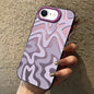 Wavy Stripes Pattern Frosted IMD 2-in-1 PC Phone Case, For iPhone 14 Pro Max, For iPhone SE 2022 / SE 2020 / 7 / 8, For iPhone 13 Pro Max, For iPhone 13 Pro