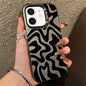 Wavy Stripes Pattern Frosted IMD 2-in-1 PC Phone Case, For iPhone 12 Pro, For iPhone 12 mini, For iPhone 11 Pro Max, For iPhone 11