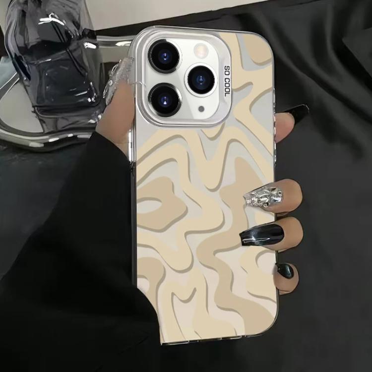 Wavy Stripes Pattern Frosted IMD 2-in-1 PC Phone Case, For iPhone 12 Pro, For iPhone 12 mini, For iPhone 11 Pro Max, For iPhone 11