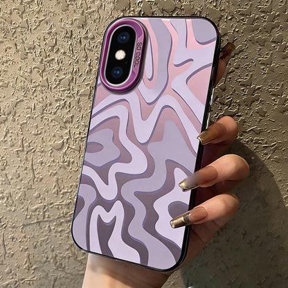 Wavy Stripes Pattern Frosted IMD 2-in-1 PC Phone Case, For iPhone 11 Pro, For iPhone X / XS, For iPhone XR, For iPhone XS Max