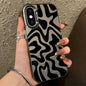 Wavy Stripes Pattern Frosted IMD 2-in-1 PC Phone Case, For iPhone 11 Pro, For iPhone X / XS, For iPhone XR, For iPhone XS Max