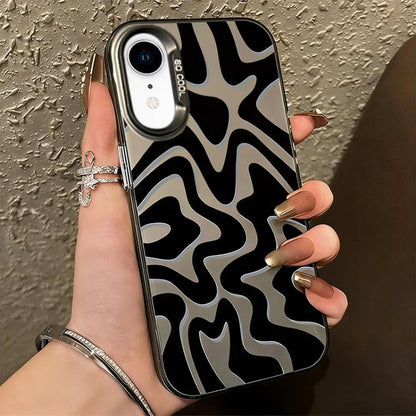 Wavy Stripes Pattern Frosted IMD 2-in-1 PC Phone Case, For iPhone 11 Pro, For iPhone X / XS, For iPhone XR, For iPhone XS Max