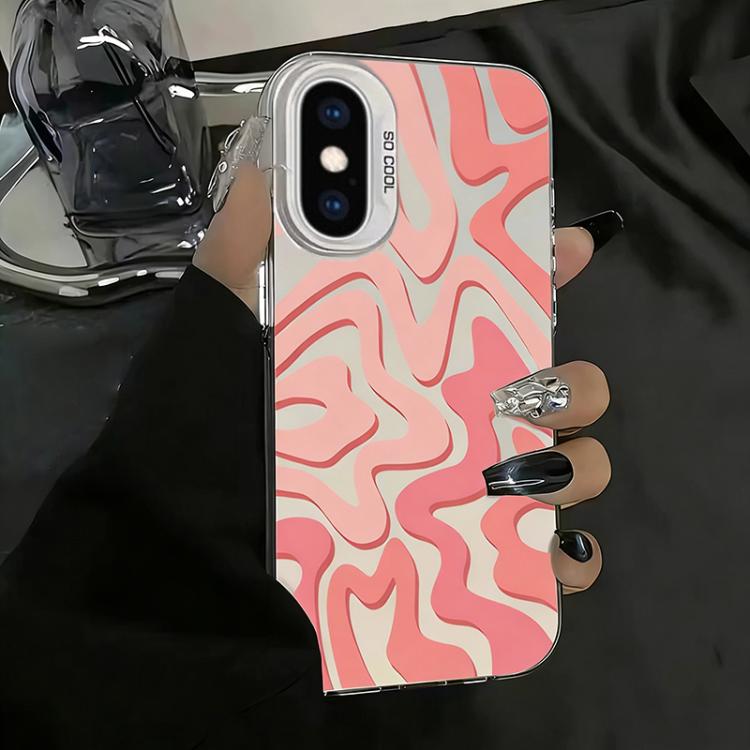 Wavy Stripes Pattern Frosted IMD 2-in-1 PC Phone Case, For iPhone 11 Pro, For iPhone X / XS, For iPhone XR, For iPhone XS Max