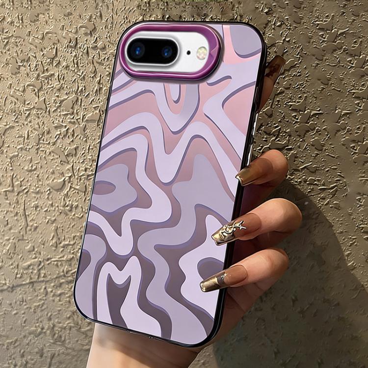 Wavy Stripes Pattern Frosted IMD 2-in-1 PC Phone Case, For iPhone 8 Plus / 7 Plus