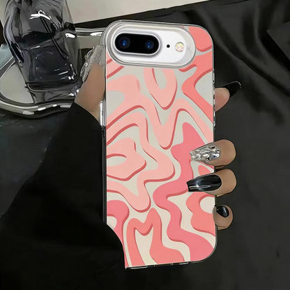 Wavy Stripes Pattern Frosted IMD 2-in-1 PC Phone Case, For iPhone 8 Plus / 7 Plus