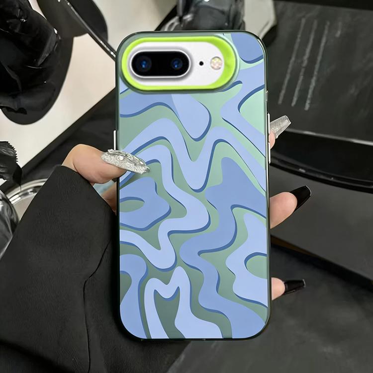 Wavy Stripes Pattern Frosted IMD 2-in-1 PC Phone Case, For iPhone 8 Plus / 7 Plus