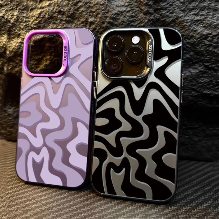 Wavy Stripes Pattern Frosted IMD 2-in-1 PC Phone Case, For iPhone 8 Plus / 7 Plus