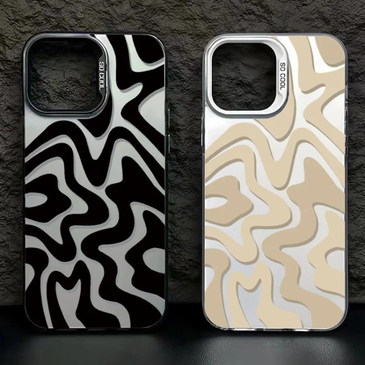 Wavy Stripes Pattern Frosted IMD 2-in-1 PC Phone Case, For iPhone 13, For iPhone 13 mini, For iPhone 12, For iPhone 12 Pro Max