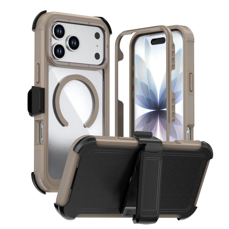 Acrylic Full Coverage Magnetic Phone Case with Back Clip, For iPhone 17 Pro Max, For iPhone 17 Pro, For iPhone 17