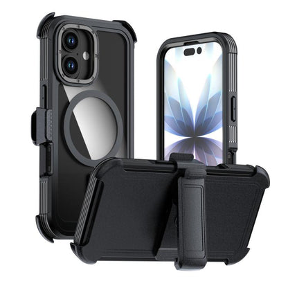 Acrylic Full Coverage Magnetic Phone Case with Back Clip, For iPhone 17 Pro Max, For iPhone 17 Pro, For iPhone 17