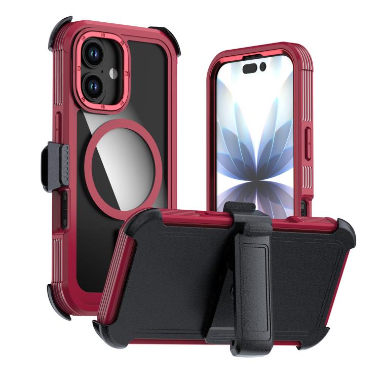 Acrylic Full Coverage Magnetic Phone Case with Back Clip, For iPhone 17 Pro Max, For iPhone 17 Pro, For iPhone 17