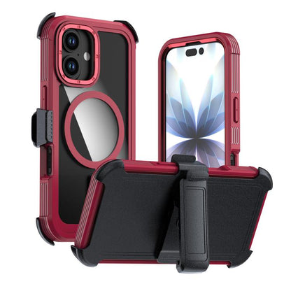 Acrylic Full Coverage Magnetic Phone Case with Back Clip, For iPhone 17 Pro Max, For iPhone 17 Pro, For iPhone 17