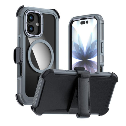 Acrylic Full Coverage Magnetic Phone Case with Back Clip, For iPhone 17 Pro Max, For iPhone 17 Pro, For iPhone 17