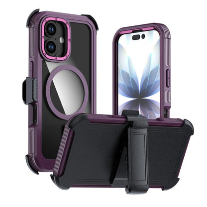 Acrylic Full Coverage Magnetic Phone Case with Back Clip, For iPhone 17 Pro Max, For iPhone 17 Pro, For iPhone 17