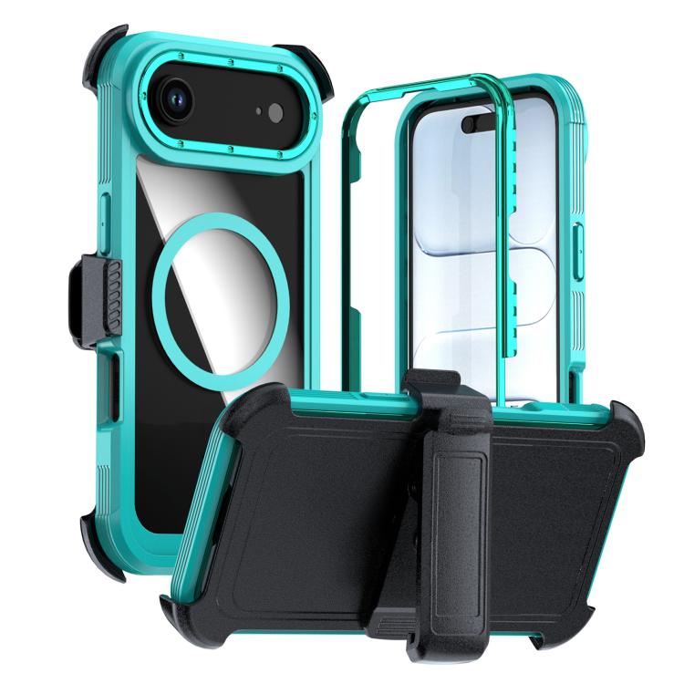Acrylic Full Coverage Magnetic Phone Case with Back Clip, For iPhone Air, For iPhone 16 Pro Max, For iPhone 16 Pro