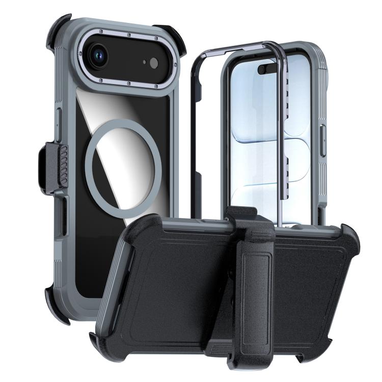 Acrylic Full Coverage Magnetic Phone Case with Back Clip, For iPhone Air, For iPhone 16 Pro Max, For iPhone 16 Pro