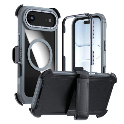 Acrylic Full Coverage Magnetic Phone Case with Back Clip, For iPhone Air, For iPhone 16 Pro Max, For iPhone 16 Pro