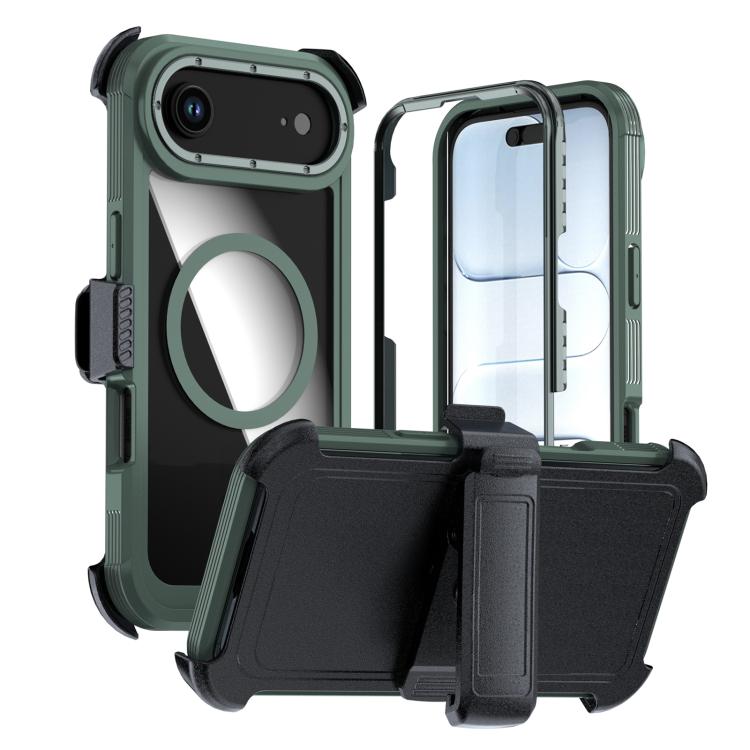 Acrylic Full Coverage Magnetic Phone Case with Back Clip, For iPhone Air, For iPhone 16 Pro Max, For iPhone 16 Pro