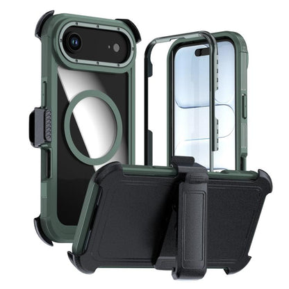 Acrylic Full Coverage Magnetic Phone Case with Back Clip, For iPhone Air, For iPhone 16 Pro Max, For iPhone 16 Pro