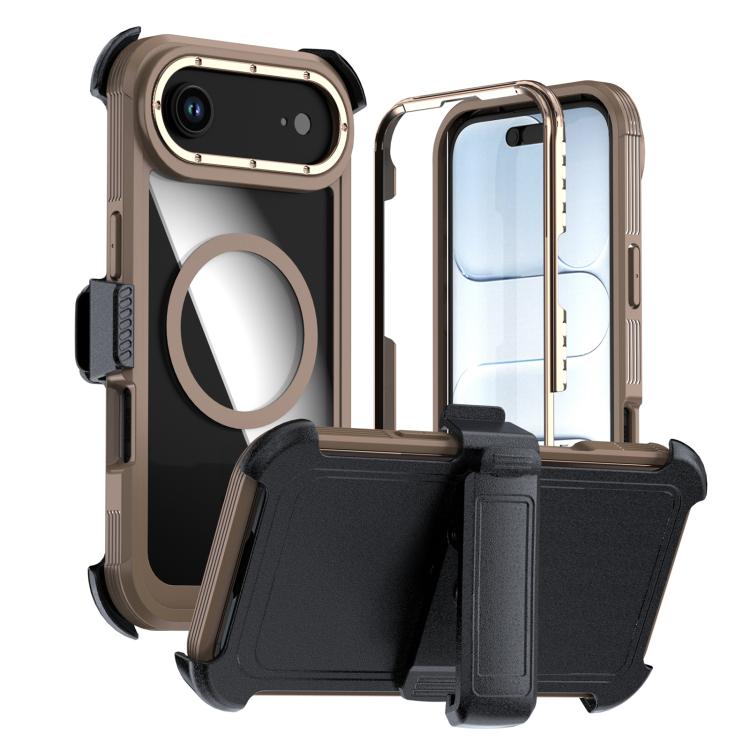 Acrylic Full Coverage Magnetic Phone Case with Back Clip, For iPhone Air, For iPhone 16 Pro Max, For iPhone 16 Pro