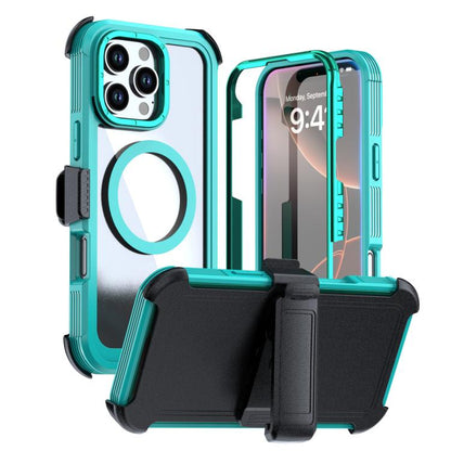 Acrylic Full Coverage Magnetic Phone Case with Back Clip, For iPhone Air, For iPhone 16 Pro Max, For iPhone 16 Pro