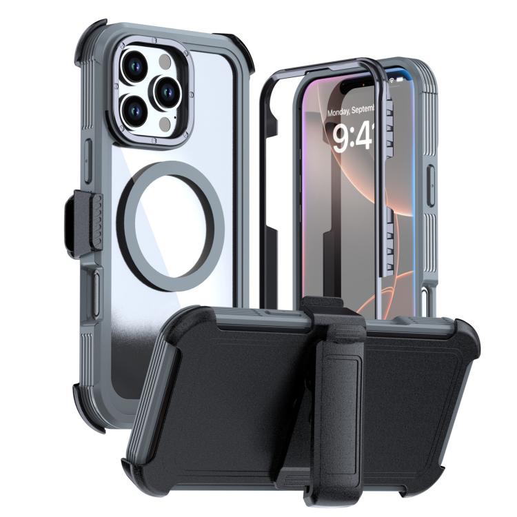 Acrylic Full Coverage Magnetic Phone Case with Back Clip, For iPhone Air, For iPhone 16 Pro Max, For iPhone 16 Pro