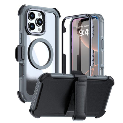 Acrylic Full Coverage Magnetic Phone Case with Back Clip, For iPhone Air, For iPhone 16 Pro Max, For iPhone 16 Pro