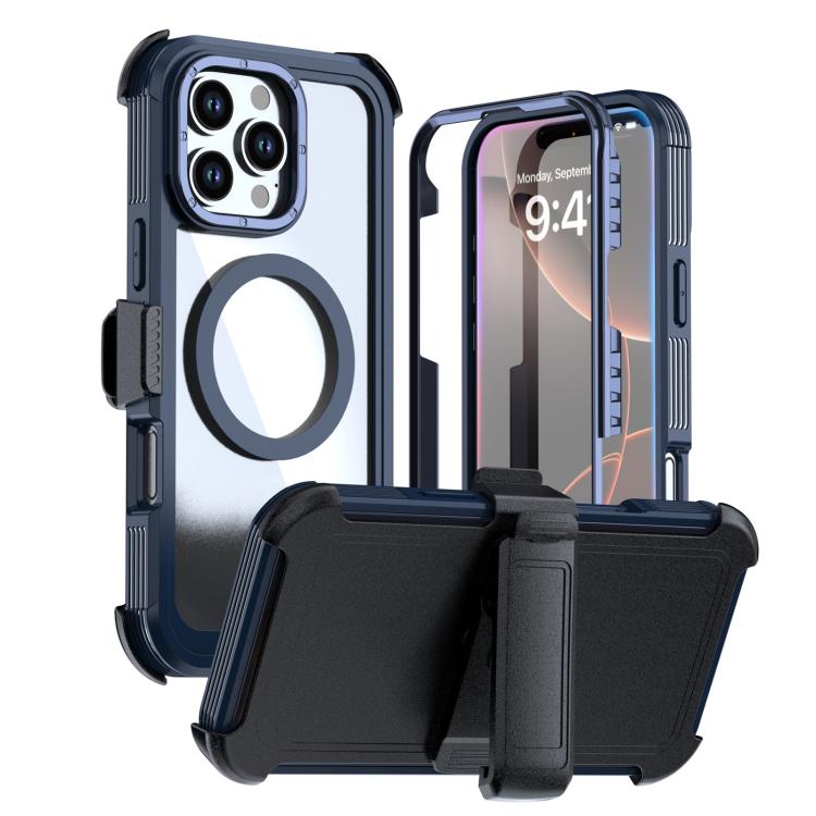 Acrylic Full Coverage Magnetic Phone Case with Back Clip, For iPhone Air, For iPhone 16 Pro Max, For iPhone 16 Pro